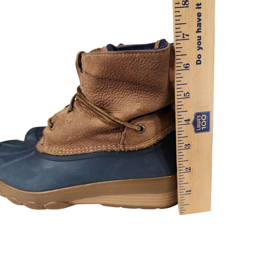 Sperry Top Sider Duck Boot sz 9M Women Saltwater Tide Leather Lace Up Waterproof